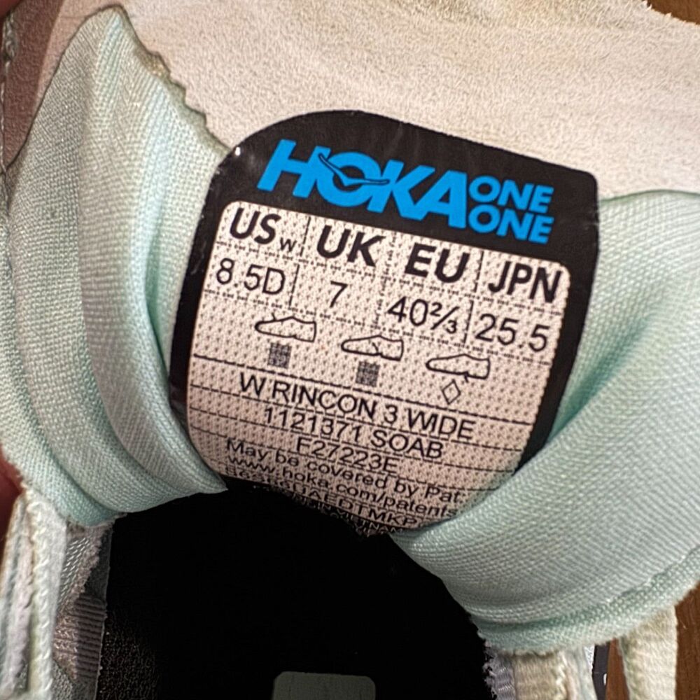 Hoka One One Rincon 3 Athletic Women's Shoes Size 8.5D Sunlit Ocean Running - Picture 6 of 9